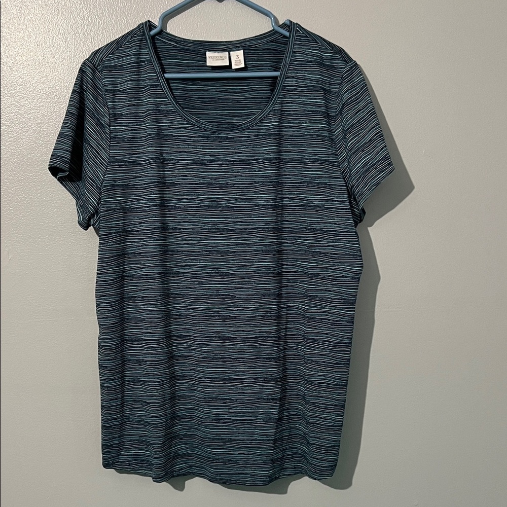 Navy Striped Short Sleeve Tee